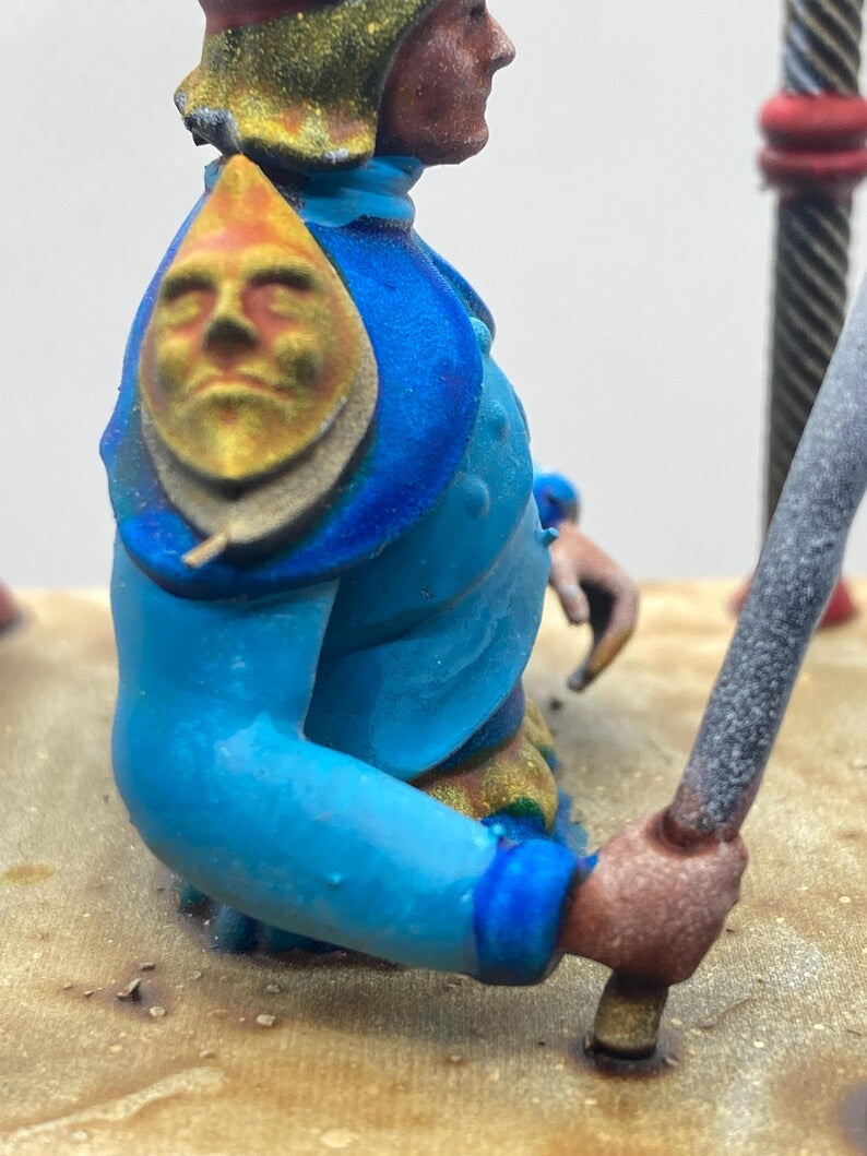 Statuina Carro arcano maggiore VII tarocchi dipinta a mano - Major Arcana VII Tarot Chariot Figurine Hand Painted