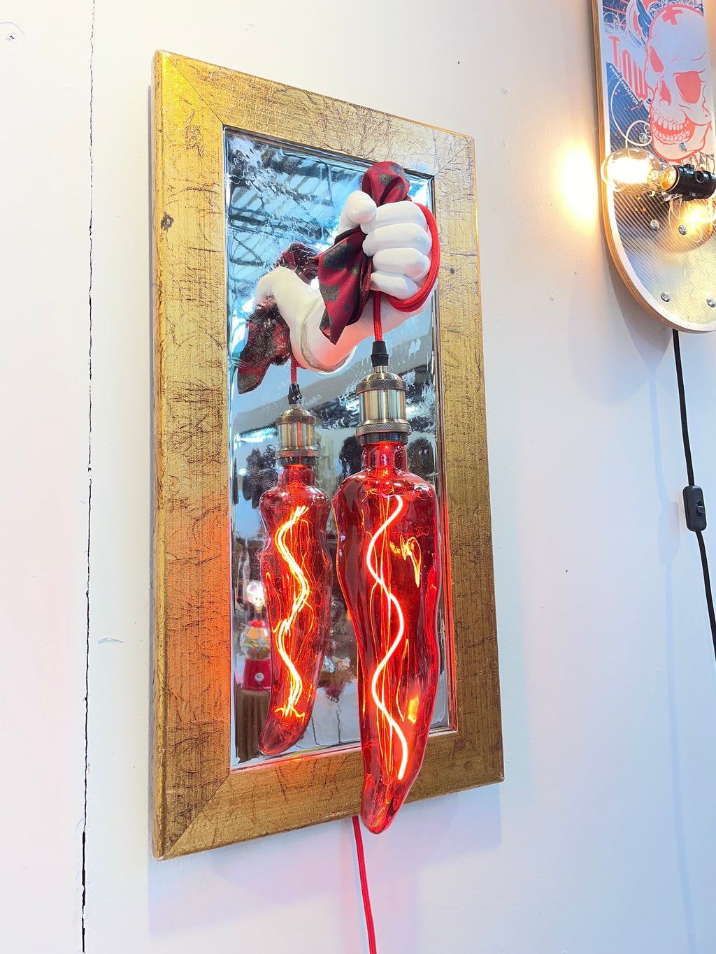 Quadro lampada peperone rosso