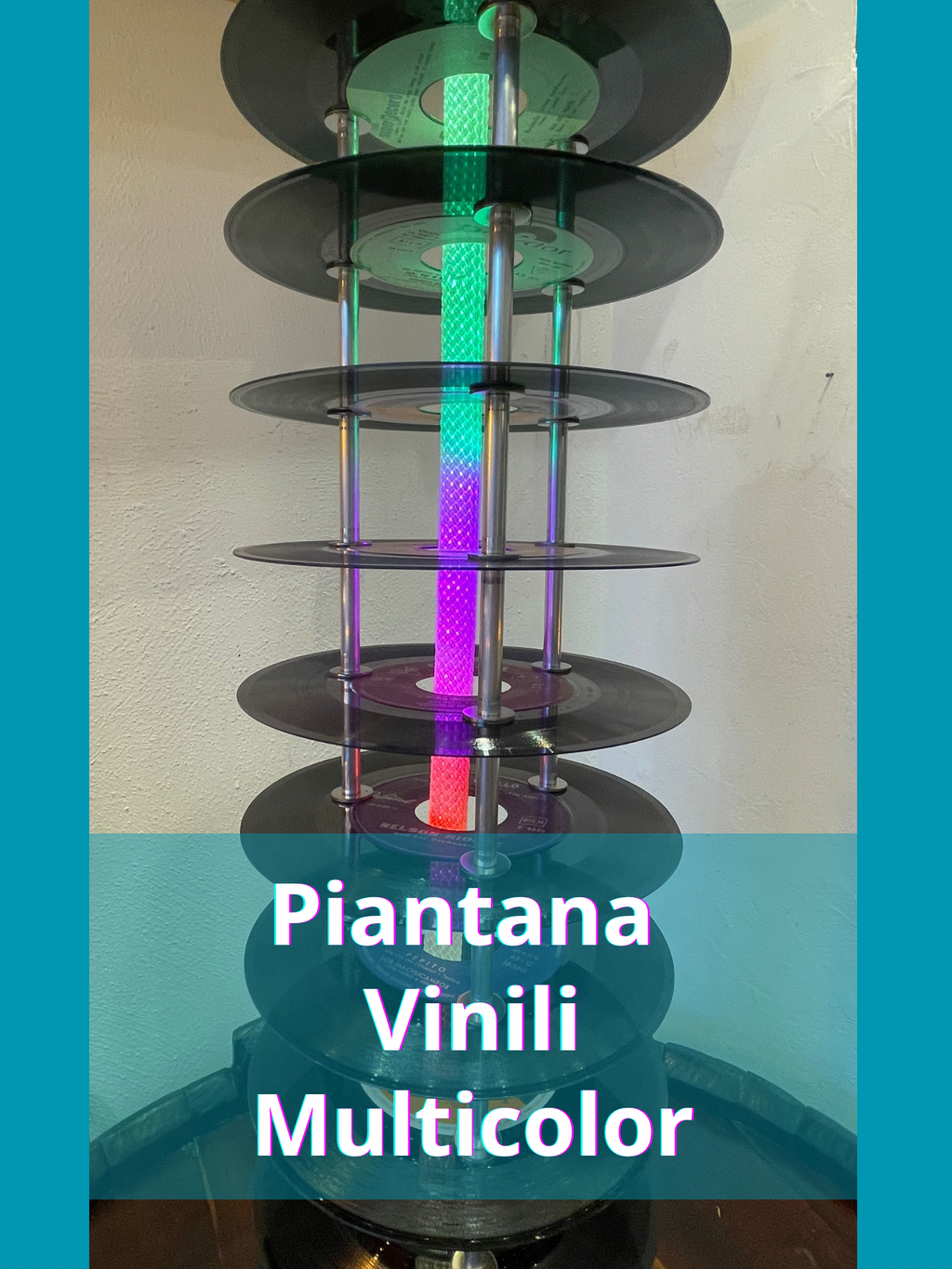 Lampada piantana vinili 45 giri