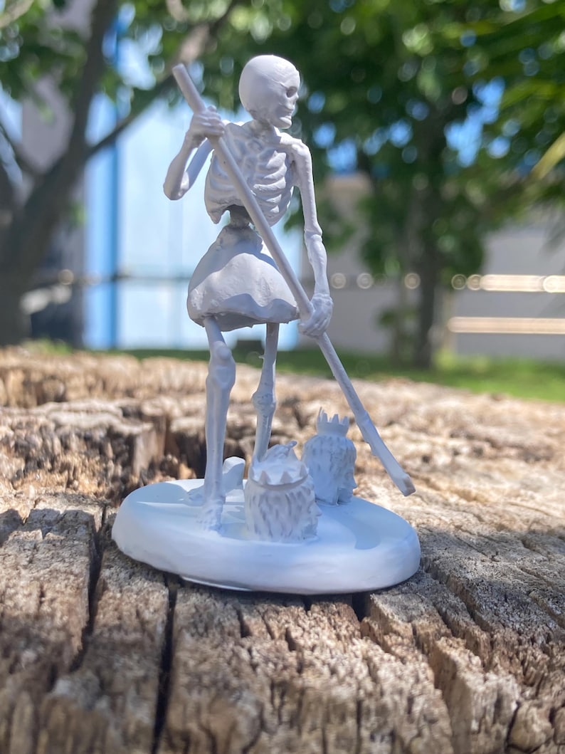 Miniatura L'Arcano XIII Morte Scheletro arcano maggiore tarocchi da dipingere (mini 3D) - Major Arcana Death Figurine to Paint (mini 3D)