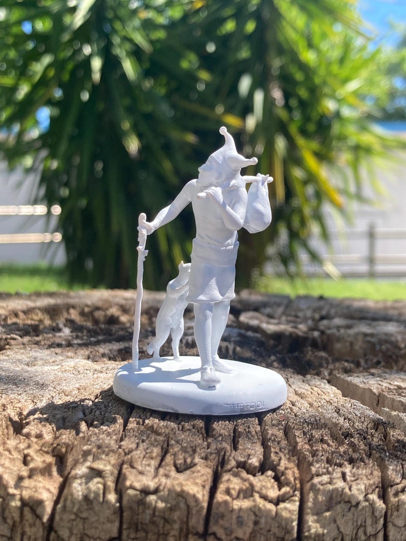 Miniatura Matto arcano maggiore tarocchi da dipingere (mini 3D) - Major Arcana The Fool Figurine to Paint (mini 3D)
