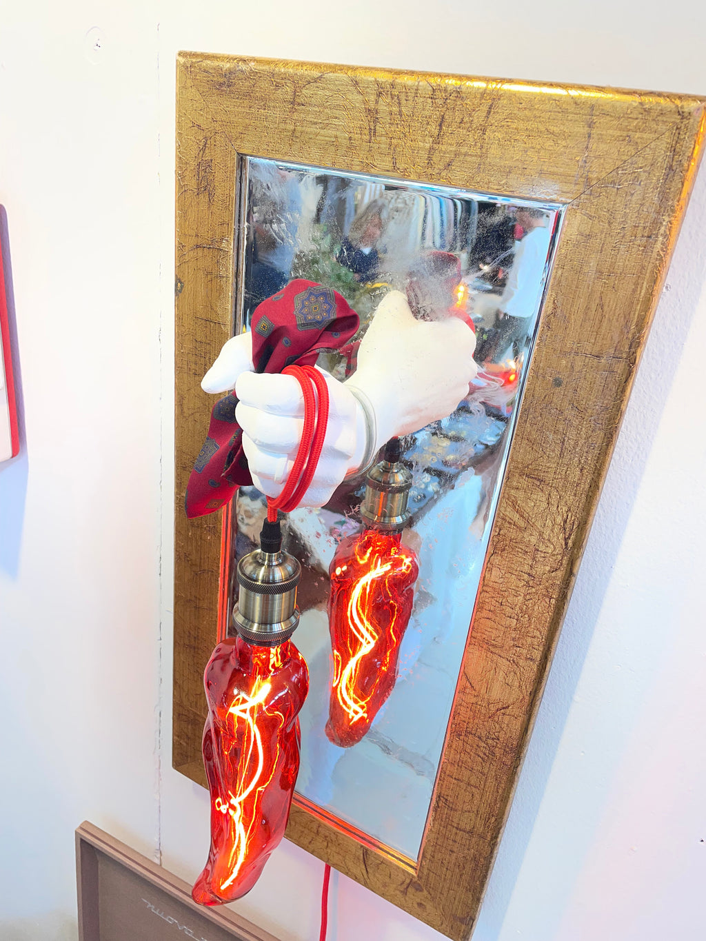 Quadro lampada peperone rosso