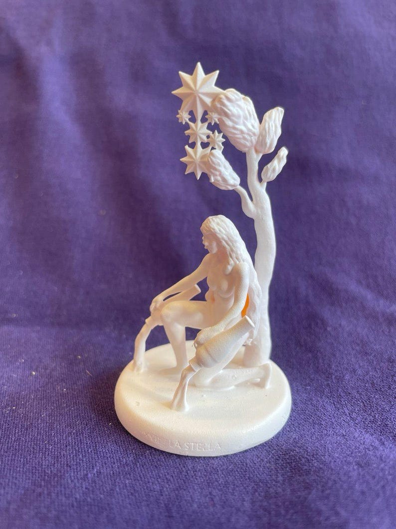 Miniatura Stella arcano maggiore tarocchi da dipingere (mini 3D) - Major Arcana The Star Figurine to Paint (mini 3D)