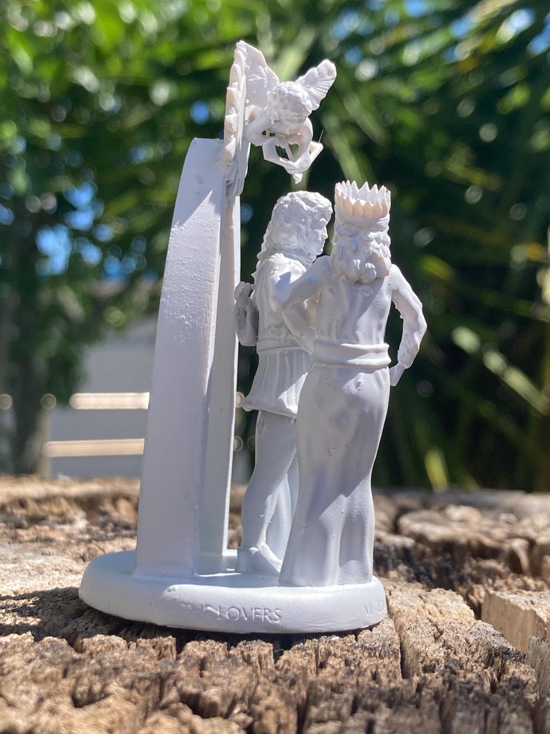 Miniatura Innamorato o Amanti arcano maggiore tarocchi da dipingere (mini 3D) - Major Arcana The Lovers Figurine to Paint (mini 3D)