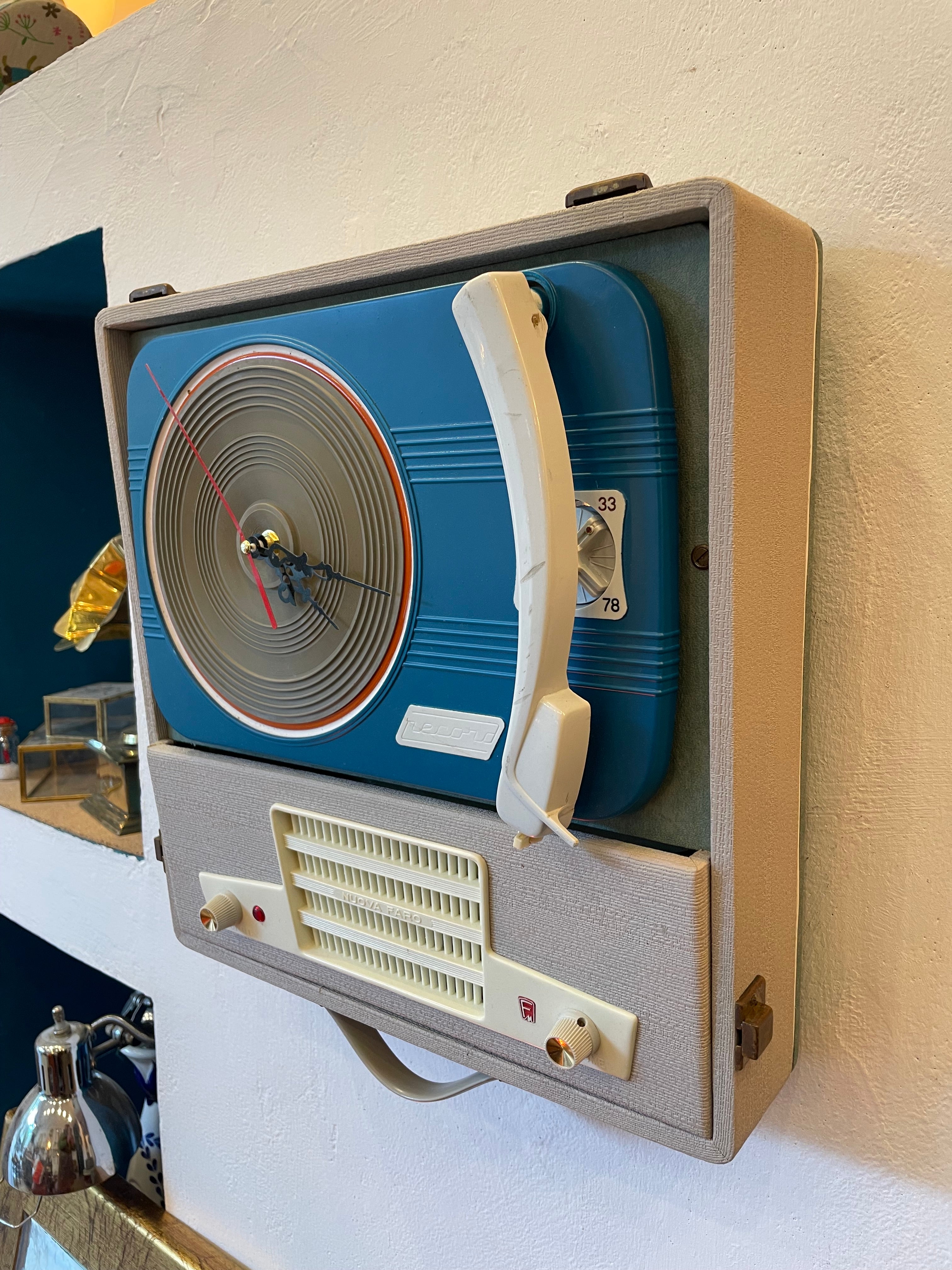 Orologio Fonovaligia Anni ‘60 Nuova Faro Record- Pezzo Unico
