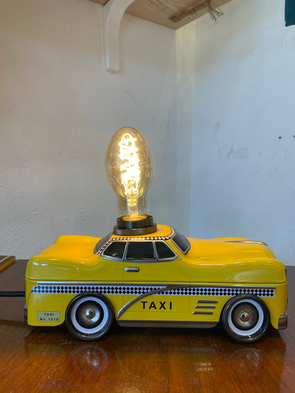 Lampada touch macchinina Taxi giallo