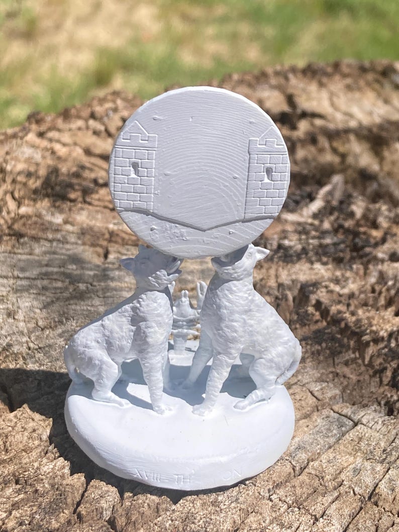 Miniatura Luna arcano maggiore tarocchi da dipingere (mini 3D) - Major Arcana Moon Figurine to Paint - 3D