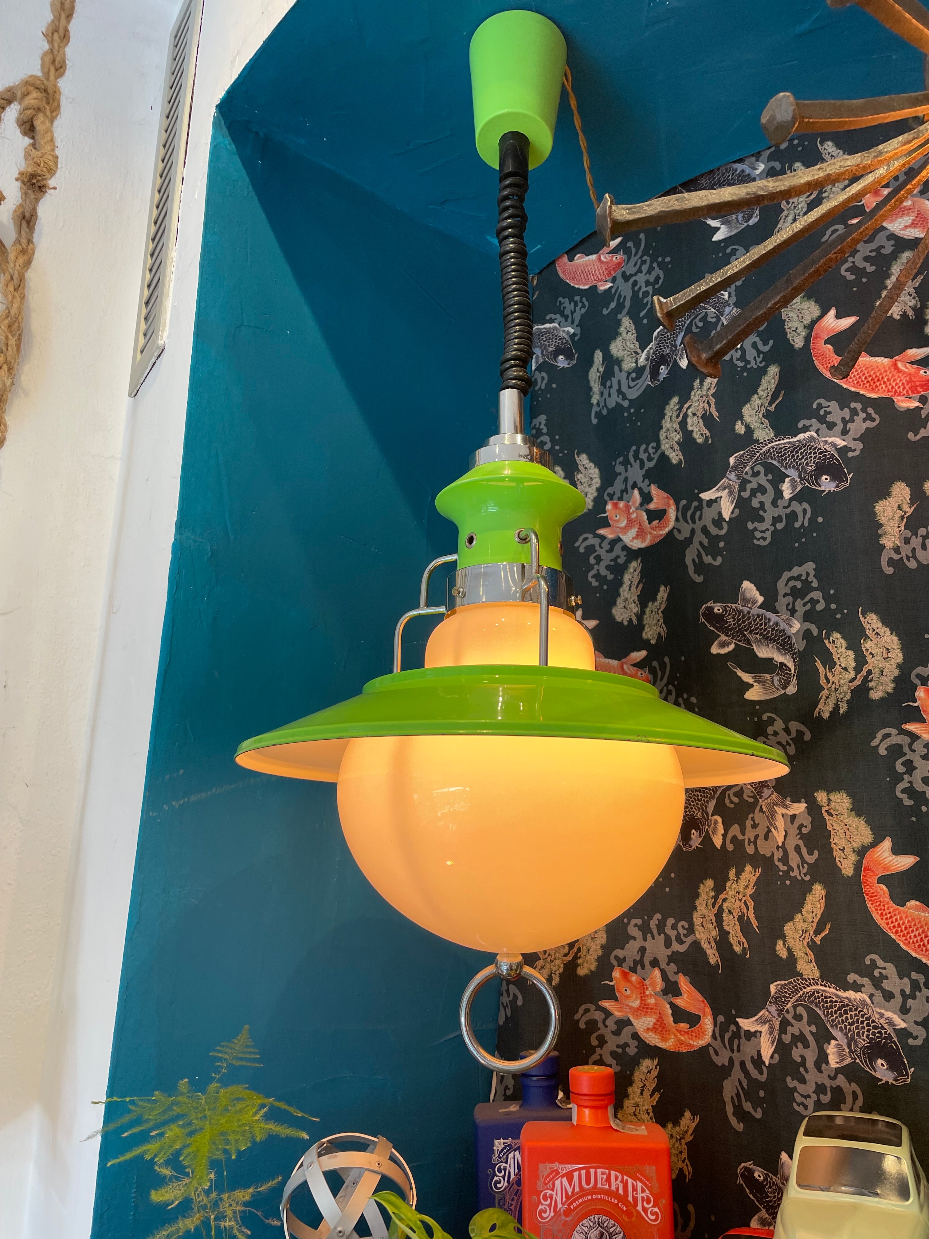 Lampadario A Sospensione Anni ‘70 Saliscendi