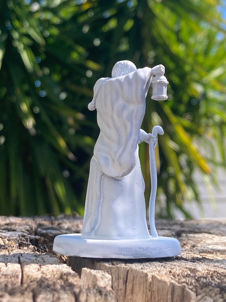 Miniatura Eremita arcano maggiore tarocchi da dipingere (mini 3D) - Major Arcana The Hermit Figurine to Paint