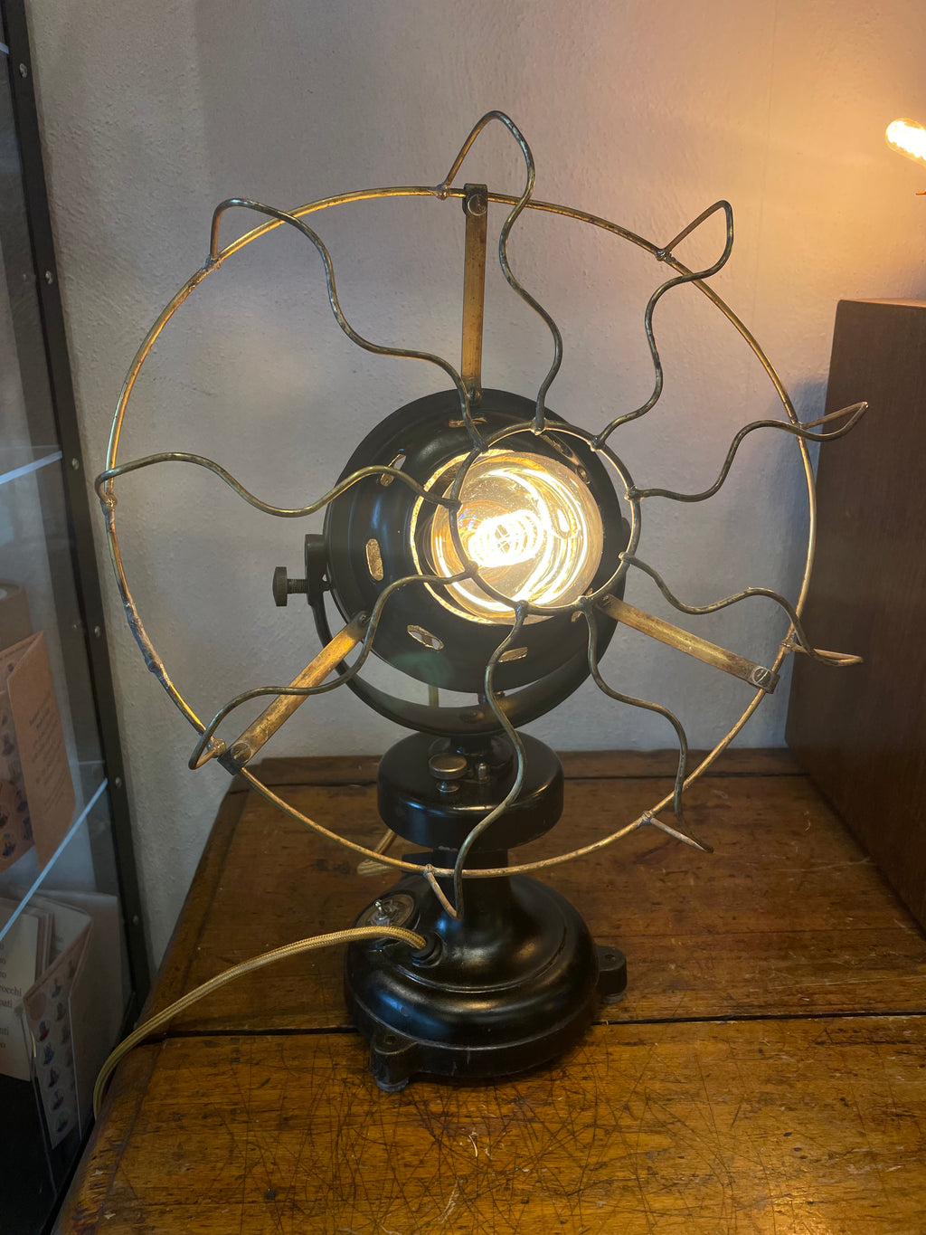 Lampada ventilatore vintage industriale anno 30’