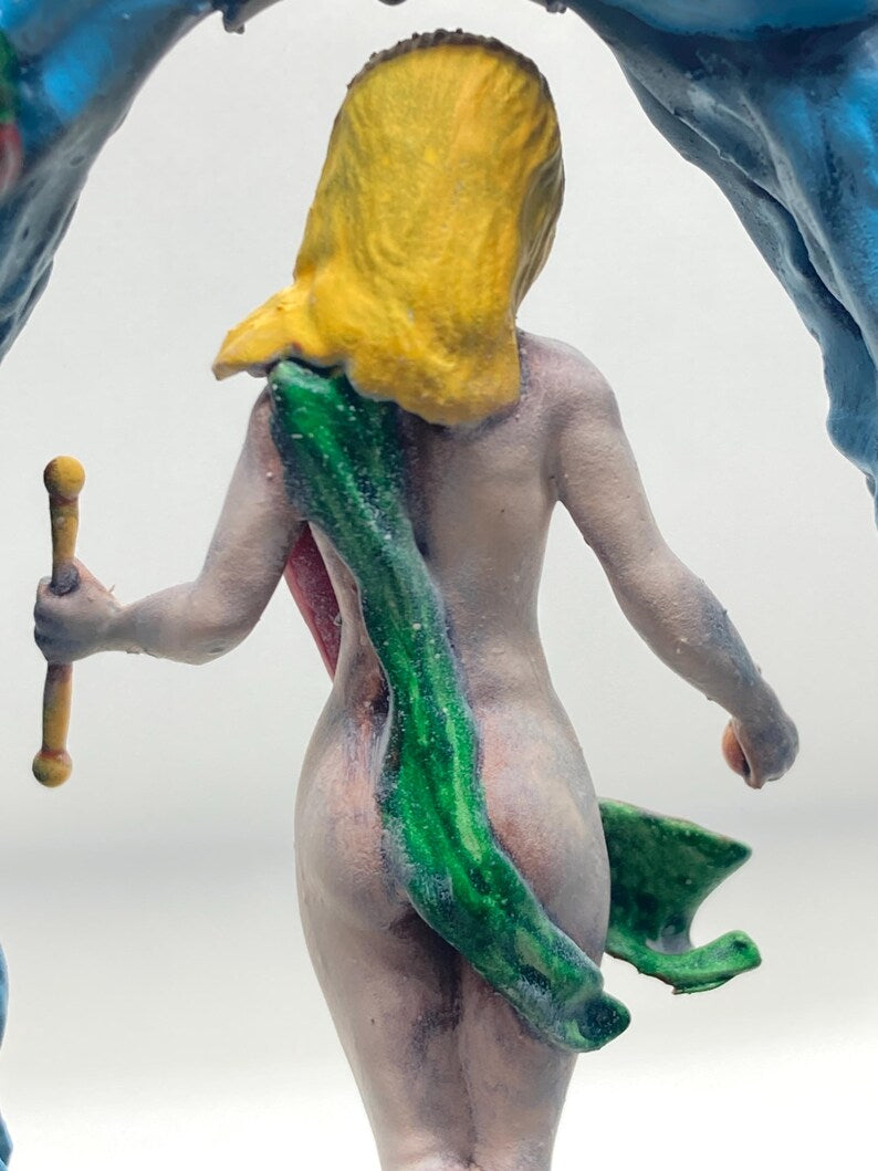 Statuina Mondo arcano maggiore XXI tarocchi dipinta a mano - Major Arcana XXI Tarot World Figurine Hand Painted