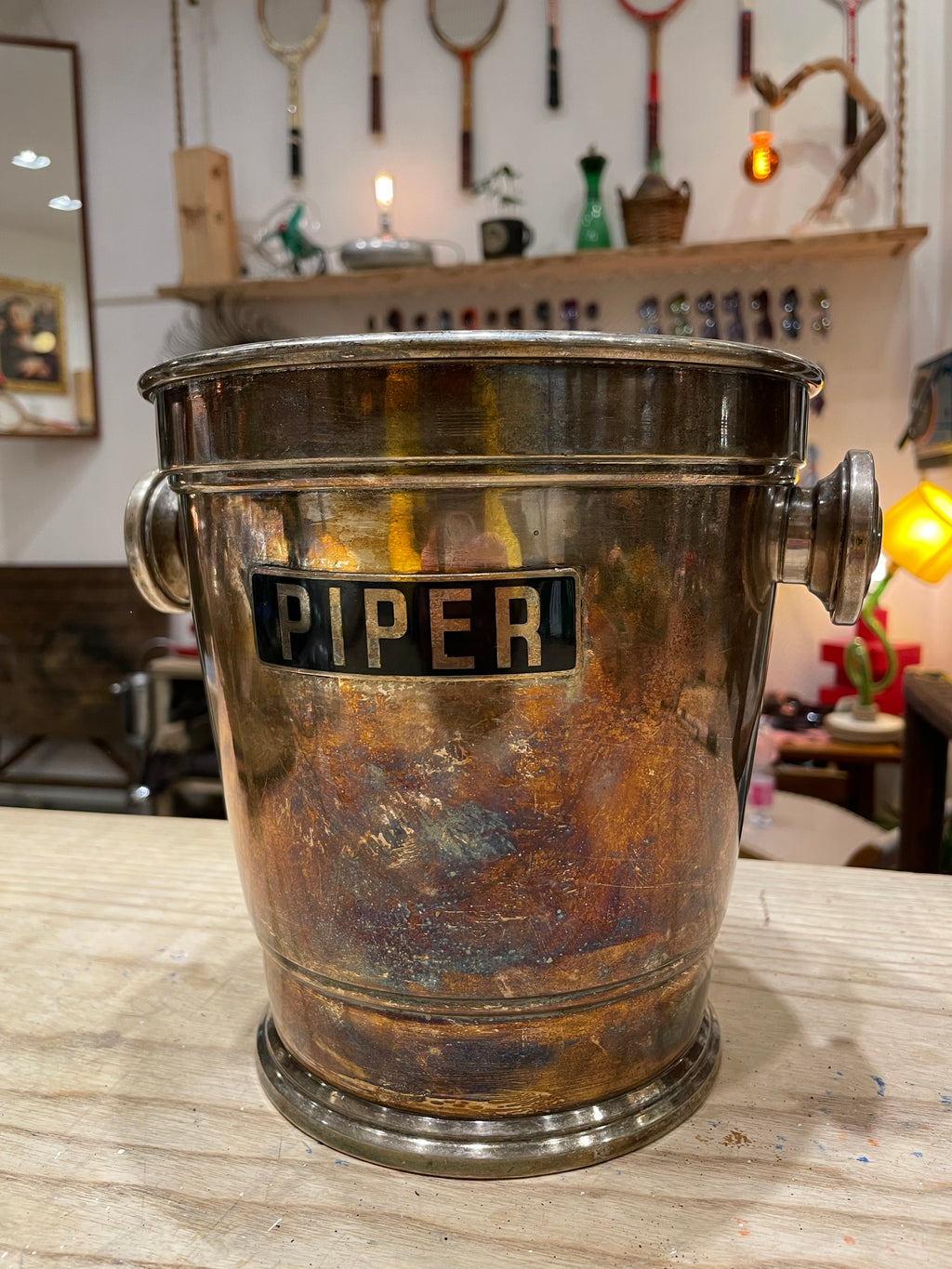 Piper 1950s Silver Plated Ice Bucket Made in Italy
