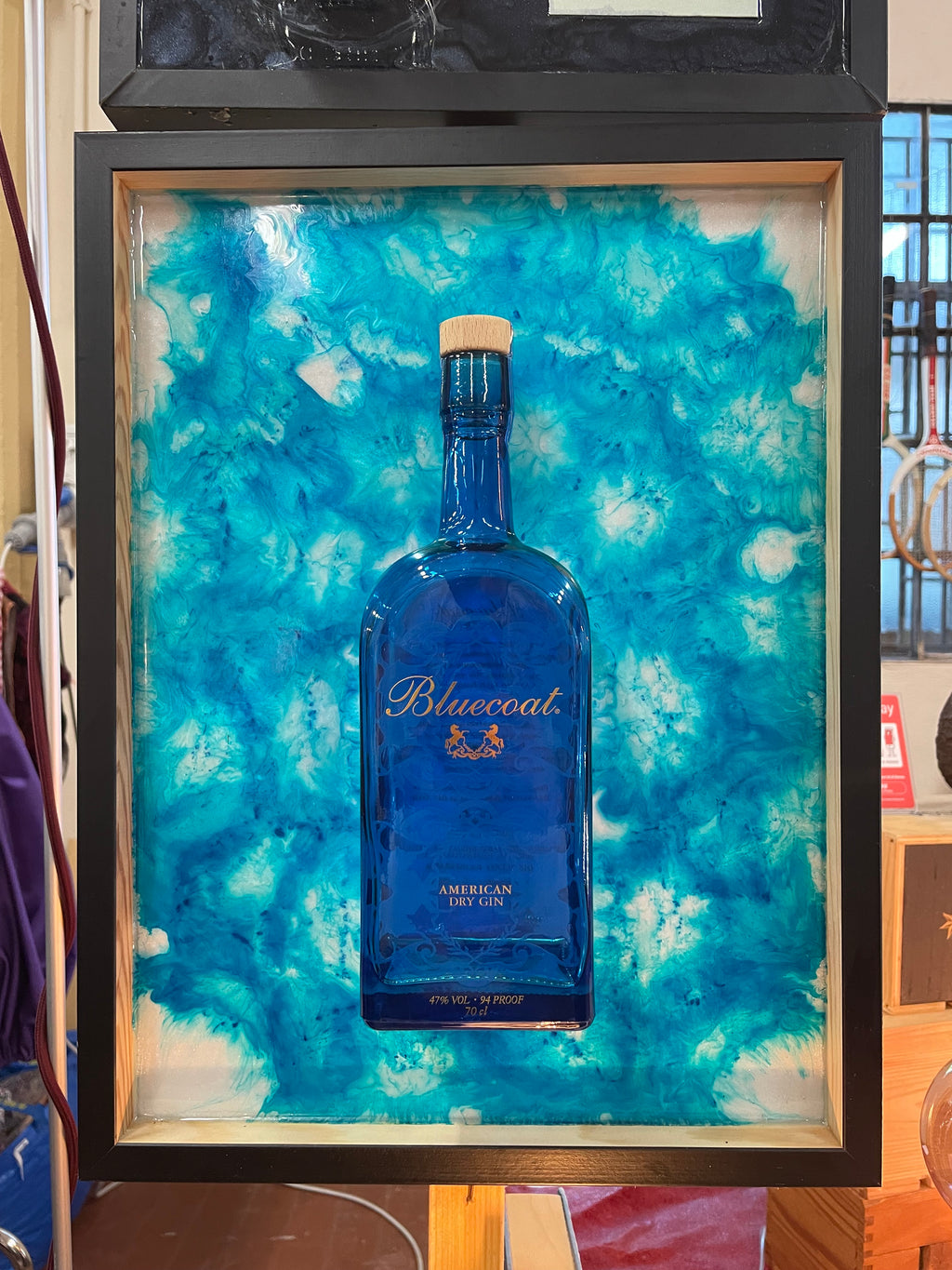 Quadro Moderno Bottiglia Bluecoat Gin