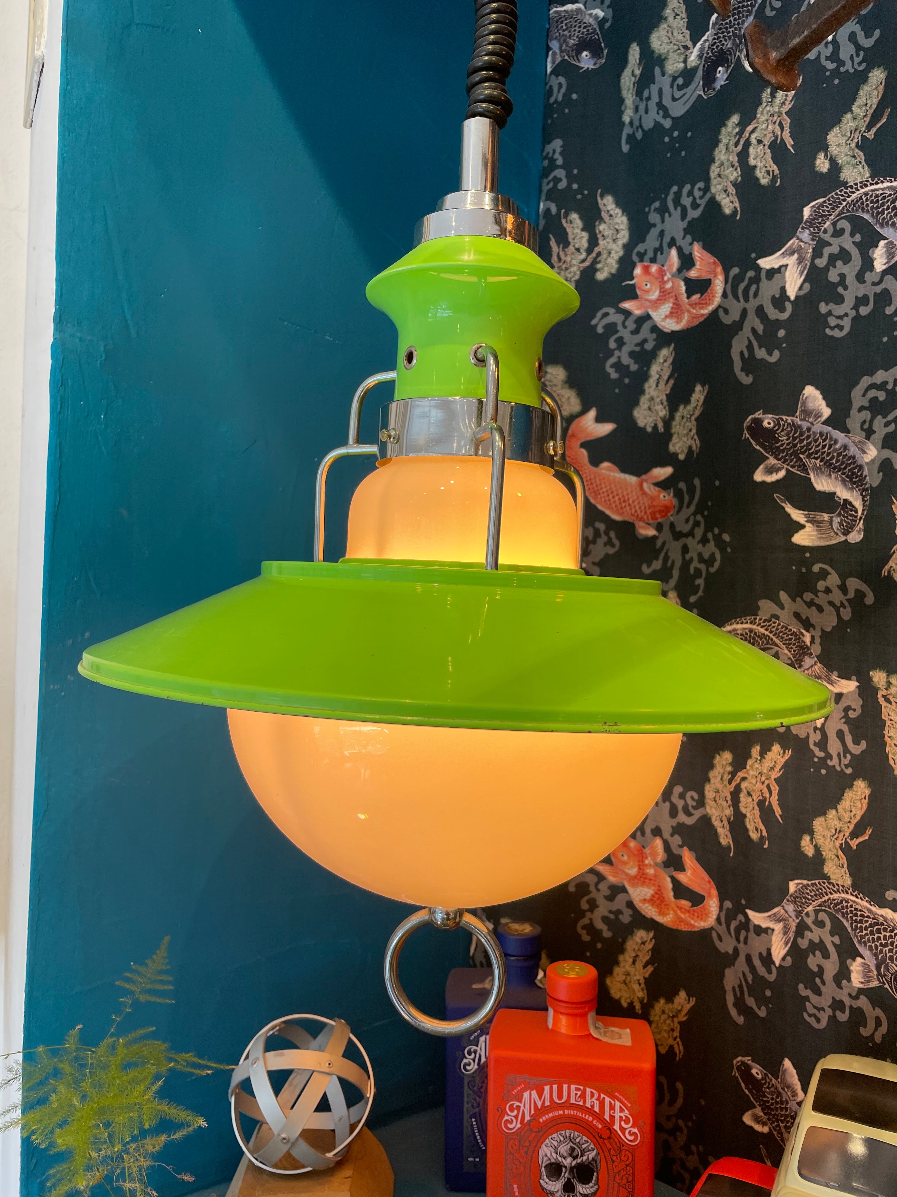 Lampadario A Sospensione Anni ‘70 Saliscendi