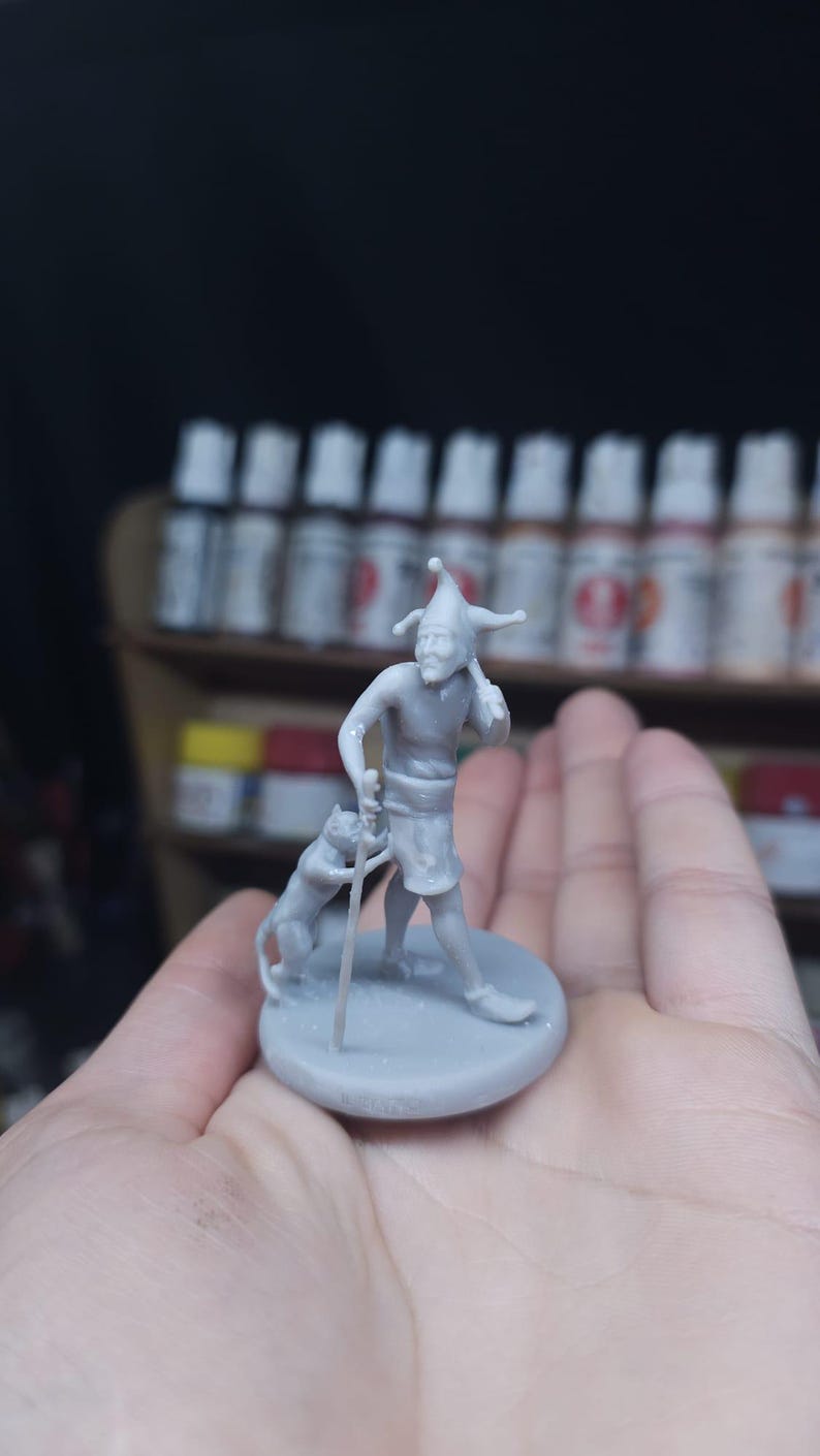 Miniatura Matto arcano maggiore tarocchi da dipingere (mini 3D) - Major Arcana The Fool Figurine to Paint (mini 3D)