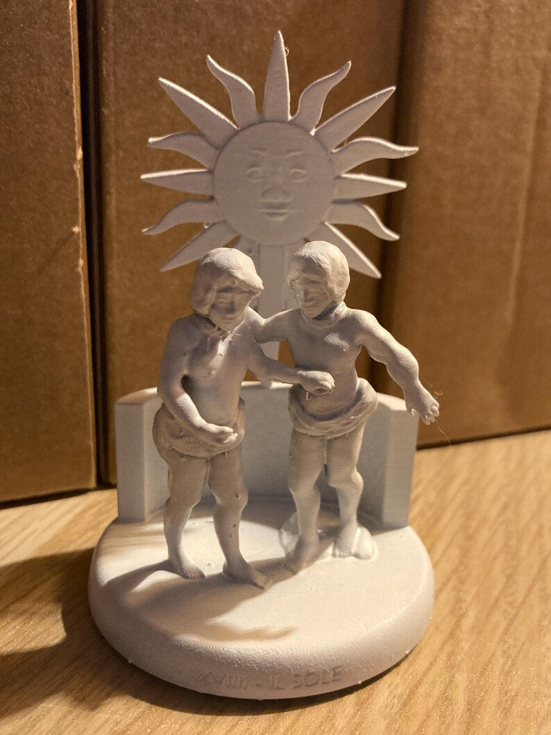 Miniatura Il Sole arcano maggiore tarocchi da dipingere (mini 3D) - Major Arcana Sun Figurine to Paint - 3D