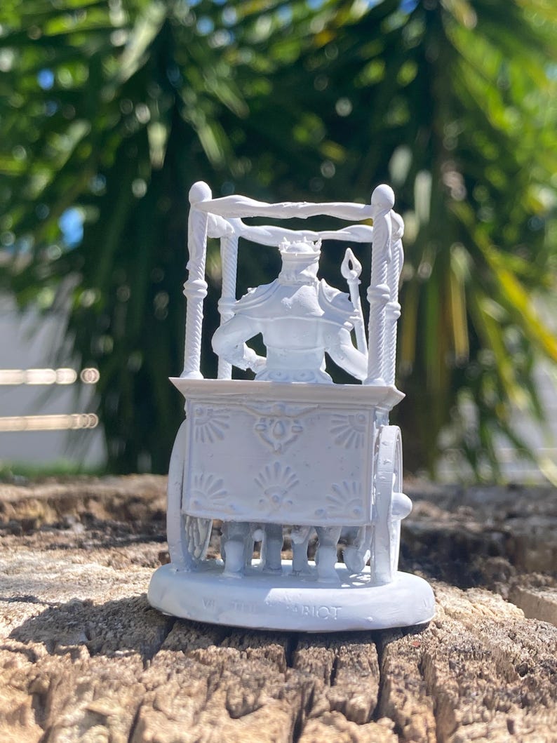 Miniatura Carro arcano maggiore tarocchi da dipingere (mini 3D) - Major Arcana The Chariot Figurine to Paint (mini 3D)
