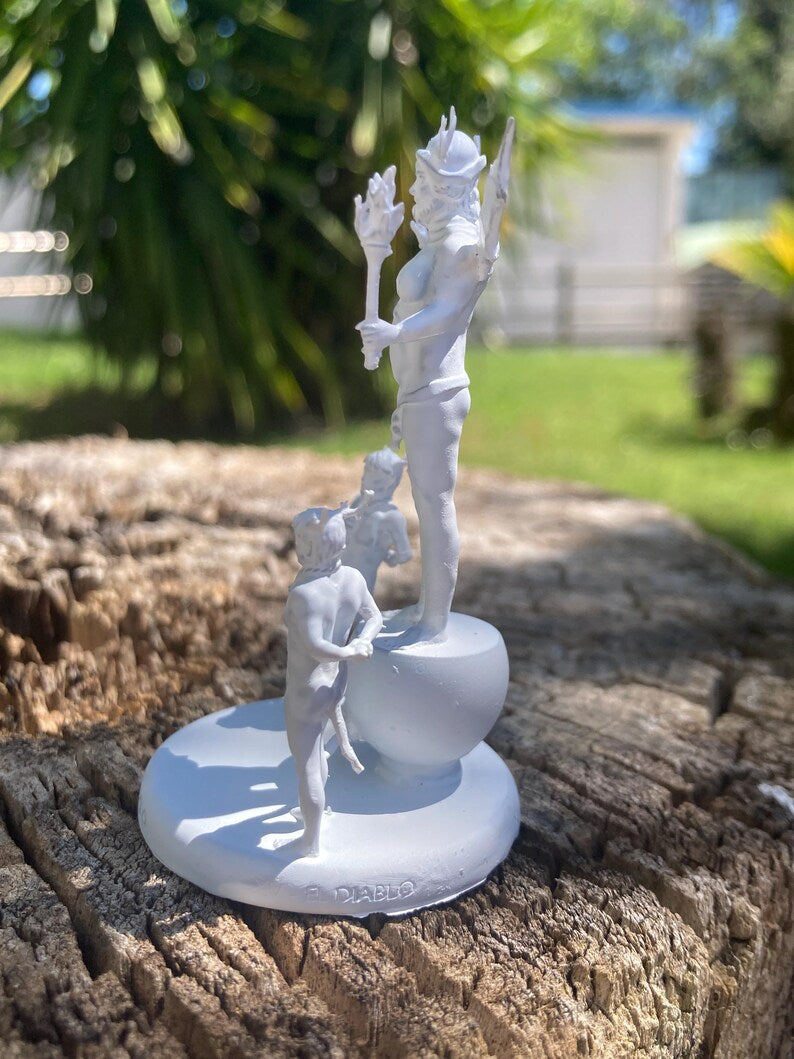 Miniatura Il Diavolo arcano maggiore tarocchi da dipingere (mini 3D) - Major Arcana Devil Figurine to Paint (mini 3D)