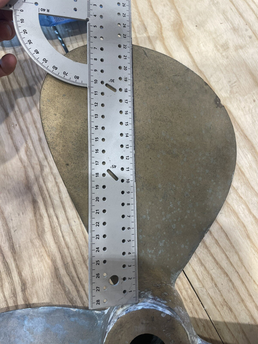 Elica In Ottone 520-500 Barca Nautica Navale Peschereccio