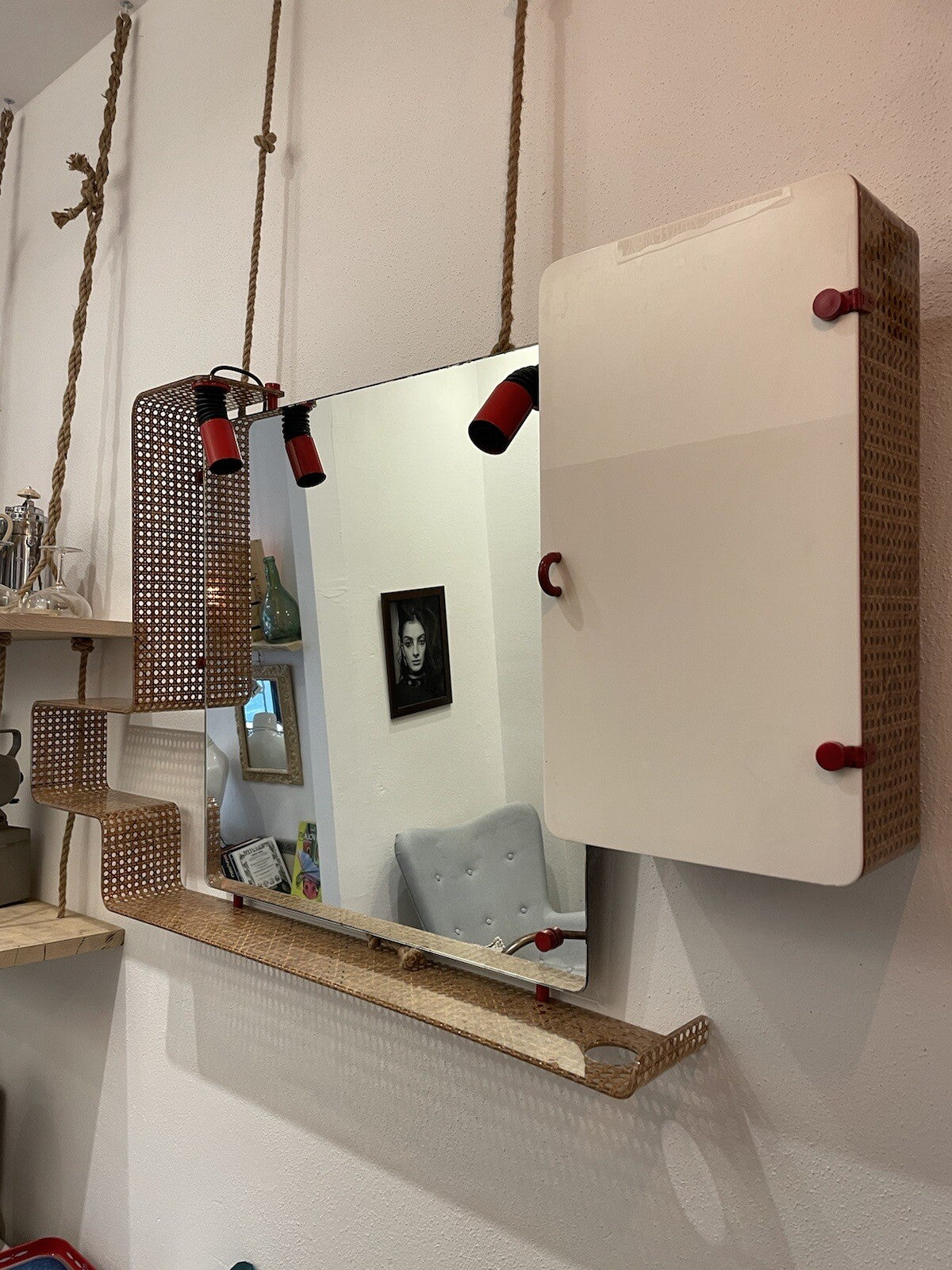 Arredamento completo bagno specchiera anni ‘70