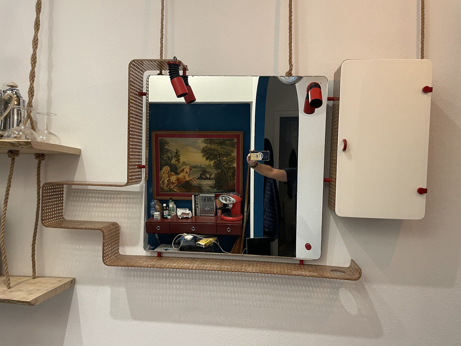 Arredamento completo bagno specchiera anni ‘70