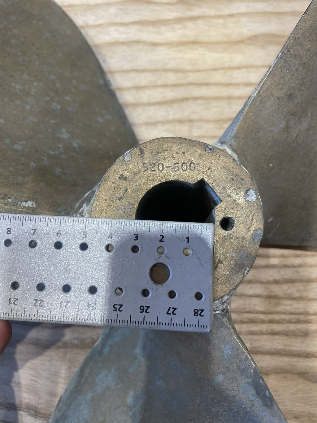 Elica In Ottone 520-500 Barca Nautica Navale Peschereccio