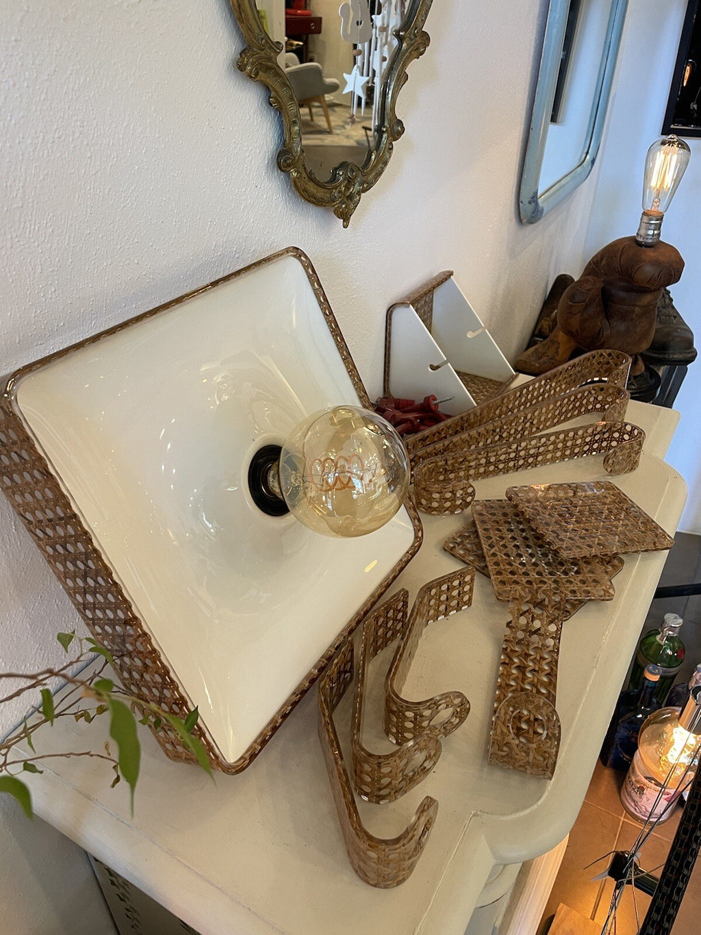 Arredamento completo bagno specchiera anni ‘70