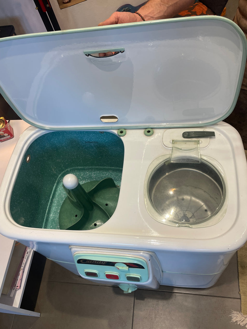 Lavatrice vintage Candy Bi-Matic lavabiancheria 1957