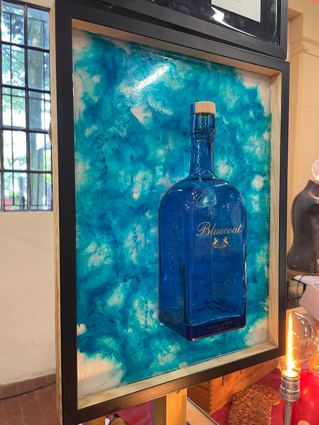 Quadro Moderno Bottiglia Bluecoat Gin