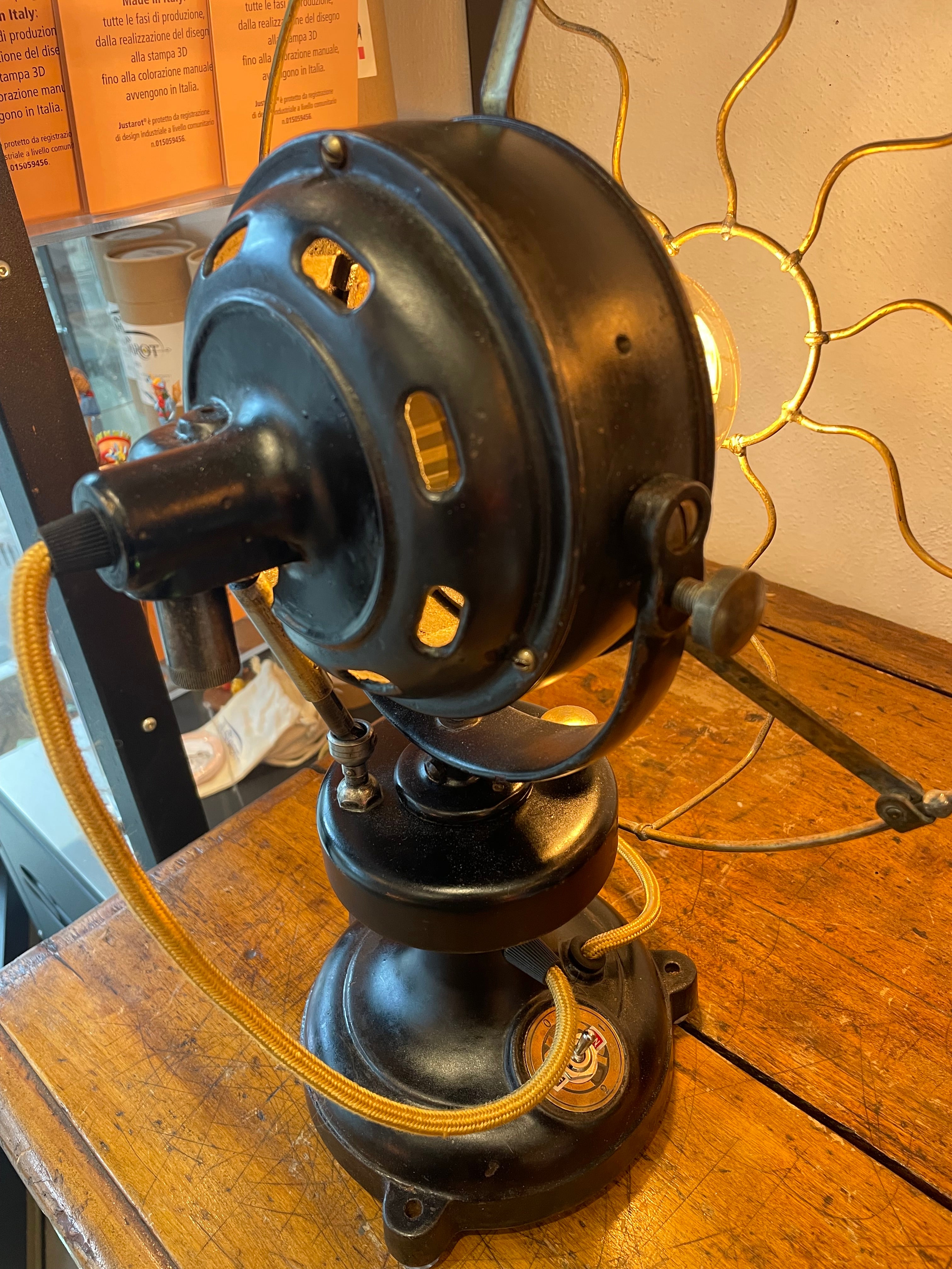 Lampada ventilatore vintage industriale anno 30’