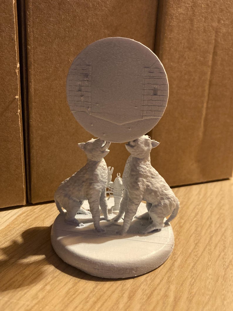 Miniatura Luna arcano maggiore tarocchi da dipingere (mini 3D) - Major Arcana Moon Figurine to Paint - 3D
