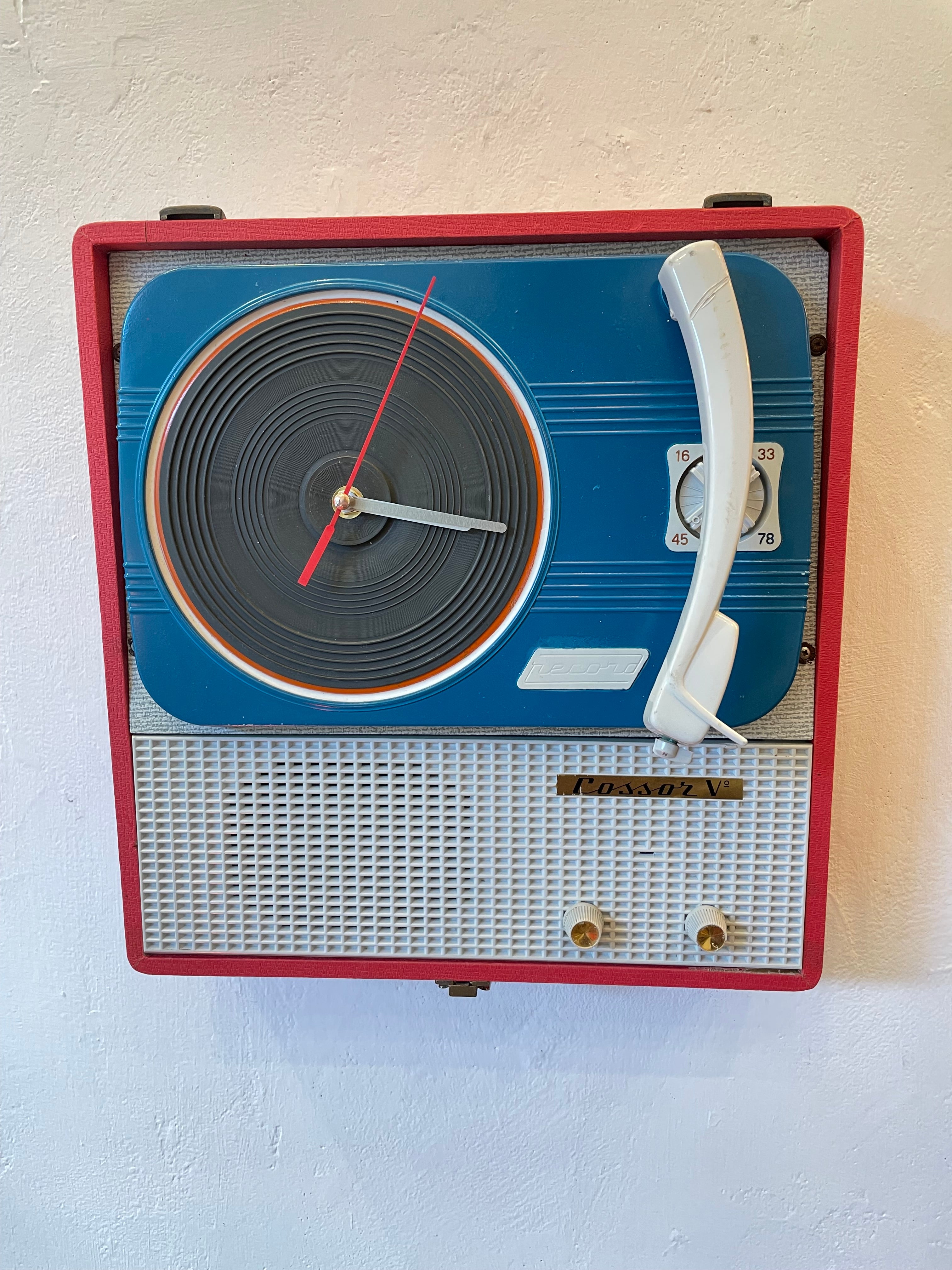Orologio Fonovaligia Anni ‘60 Record Connor V - Pezzo Unico