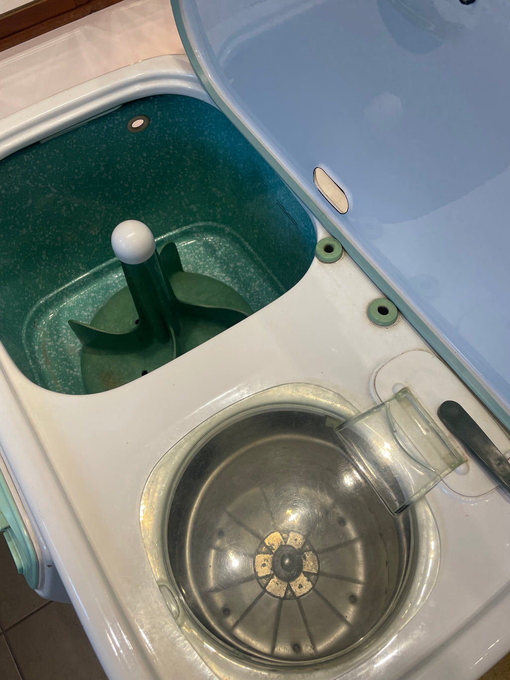 Lavatrice vintage Candy Bi-Matic lavabiancheria 1957