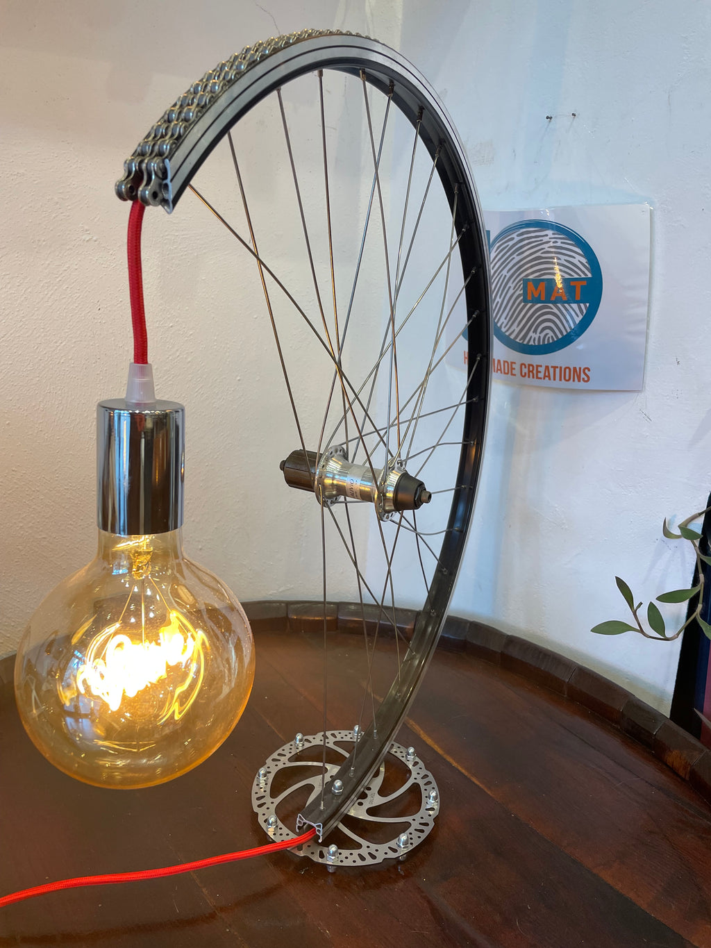 Bicycle wheel lamp