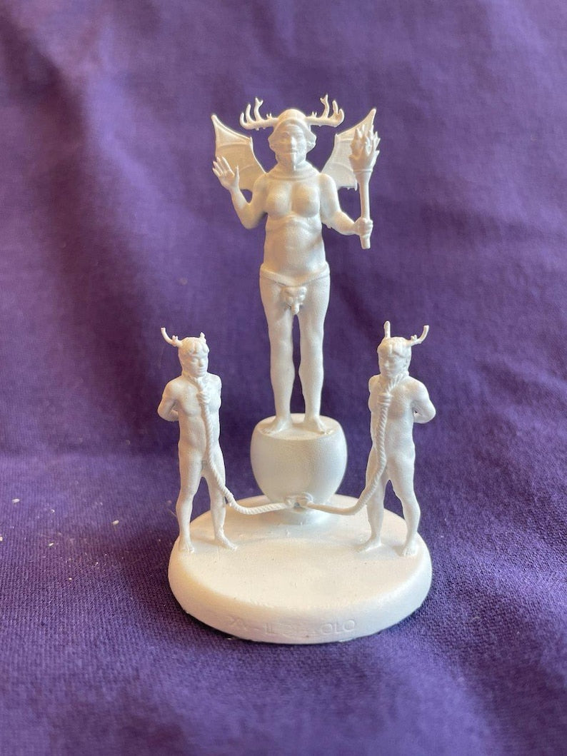 Miniatura Il Diavolo arcano maggiore tarocchi da dipingere (mini 3D) - Major Arcana Devil Figurine to Paint (mini 3D)