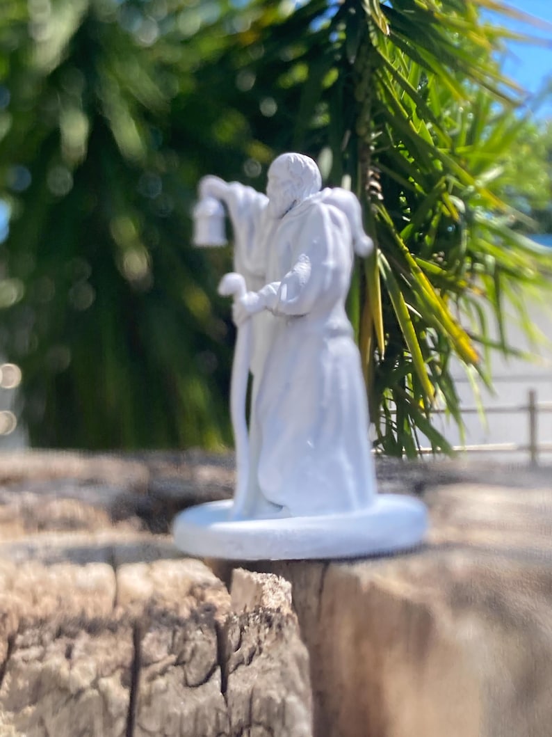 Miniatura Eremita arcano maggiore tarocchi da dipingere (mini 3D) - Major Arcana The Hermit Figurine to Paint