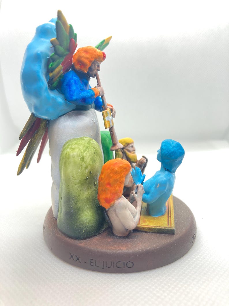 Statuina Giudizio arcano maggiore XX tarocchi dipinta a mano - Major Arcana XX Tarot Figurine Judgment Hand Painted