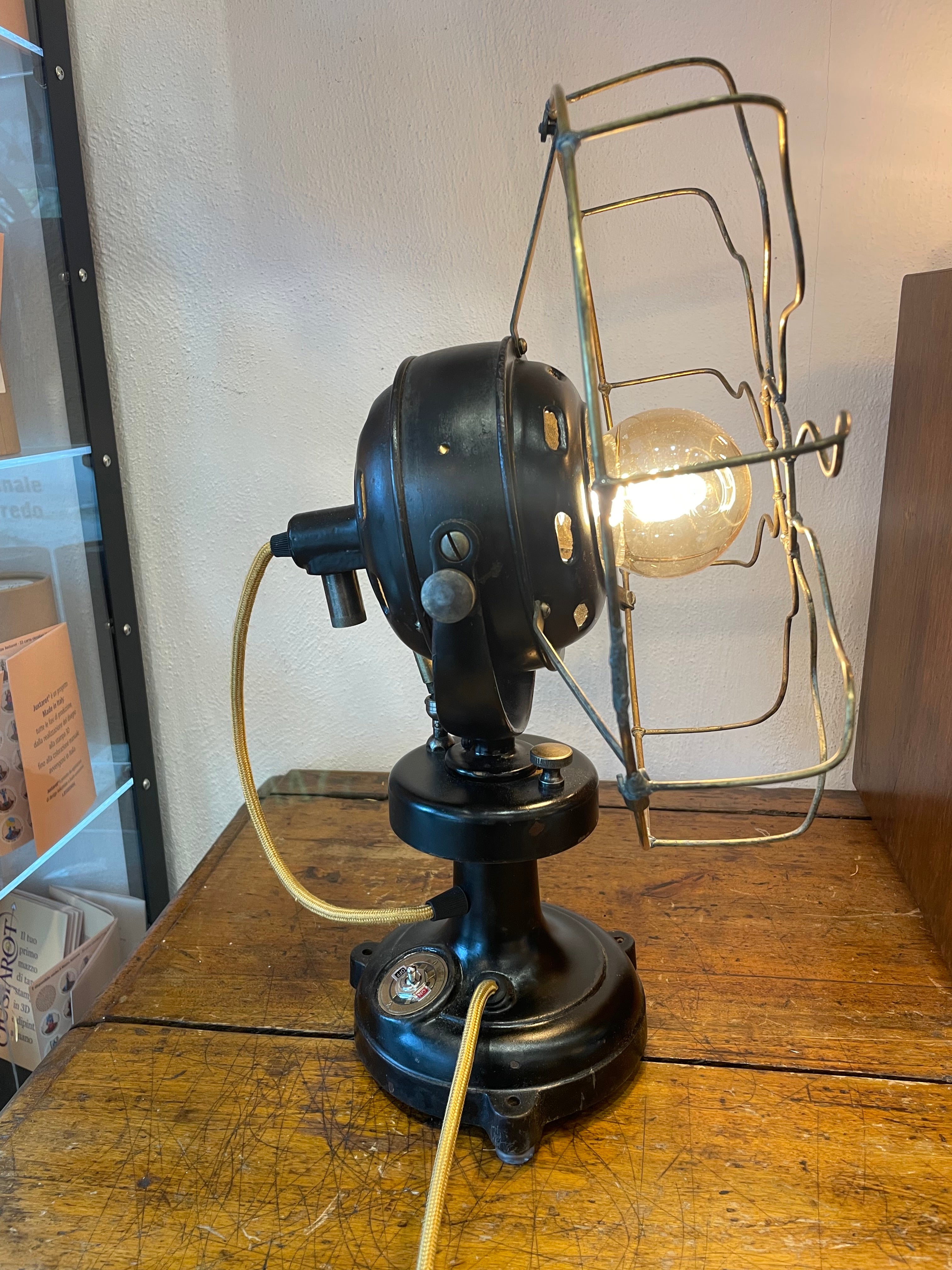Lampada ventilatore vintage industriale anno 30’