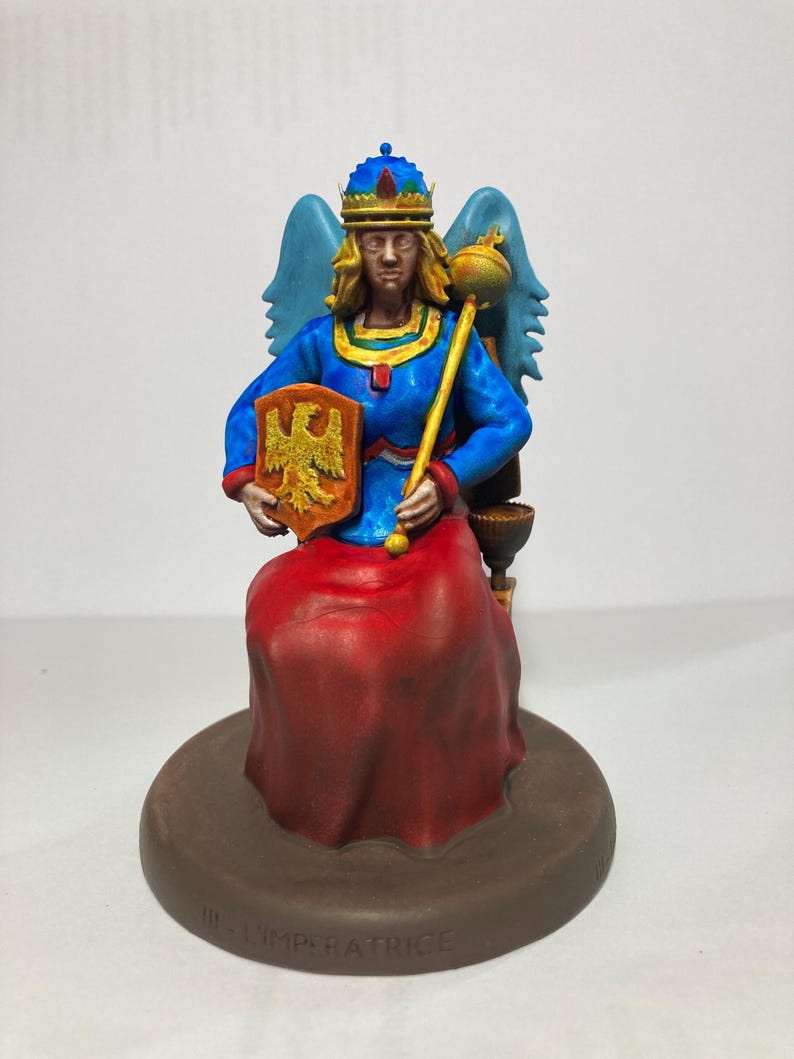 Statuina Imperatrice arcano maggiore III tarocchi dipinta a mano - Major Arcana III Tarot Empress Figurine Hand Painted