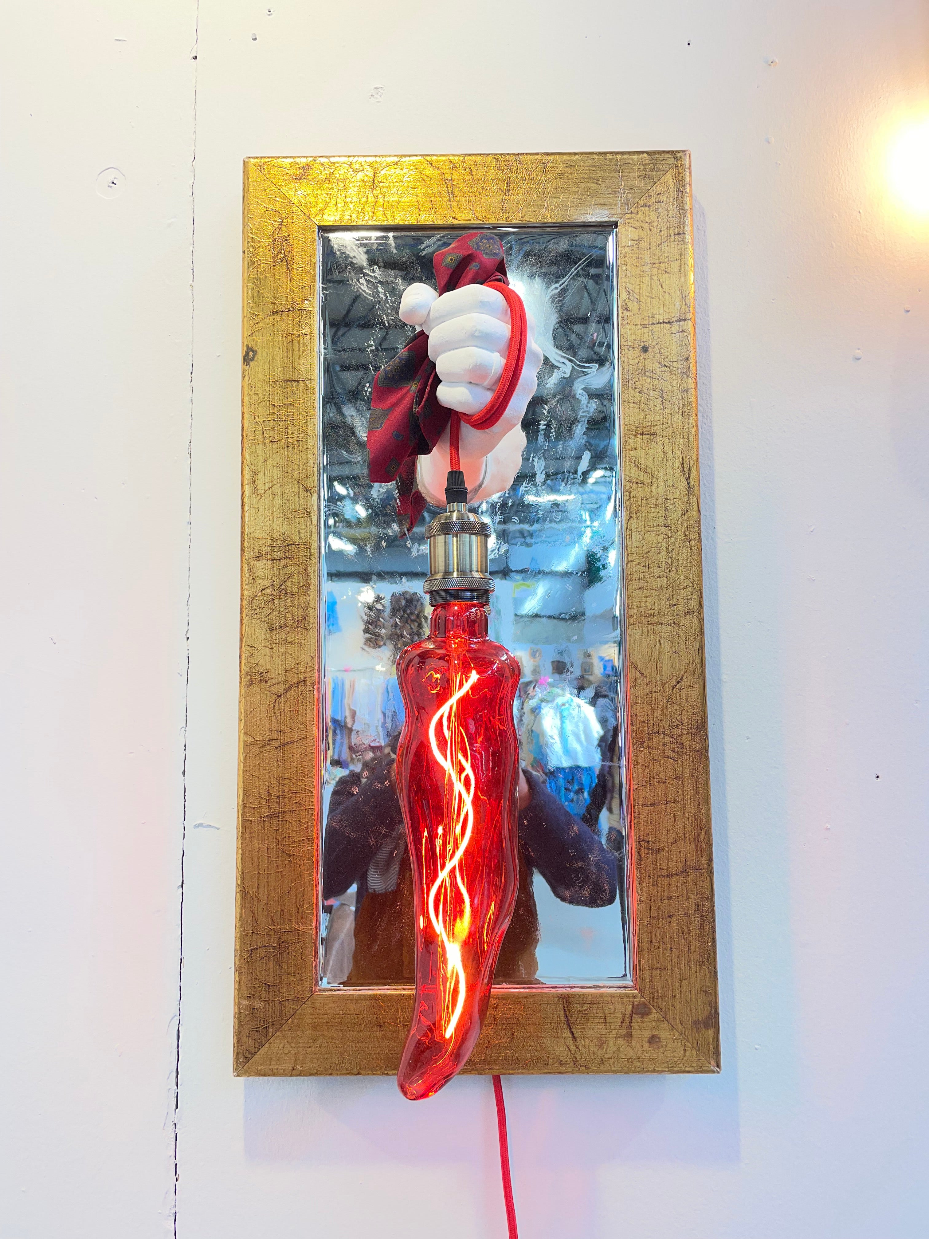 Quadro lampada peperone rosso