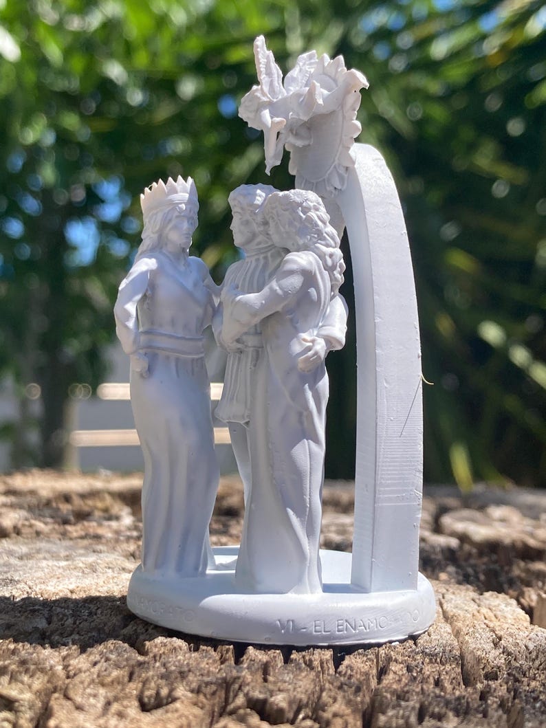 Miniatura Innamorato o Amanti arcano maggiore tarocchi da dipingere (mini 3D) - Major Arcana The Lovers Figurine to Paint (mini 3D)
