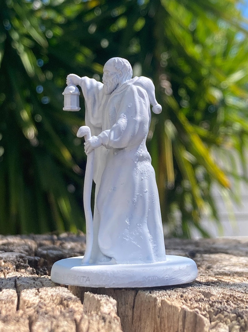 Miniatura Eremita arcano maggiore tarocchi da dipingere (mini 3D) - Major Arcana The Hermit Figurine to Paint