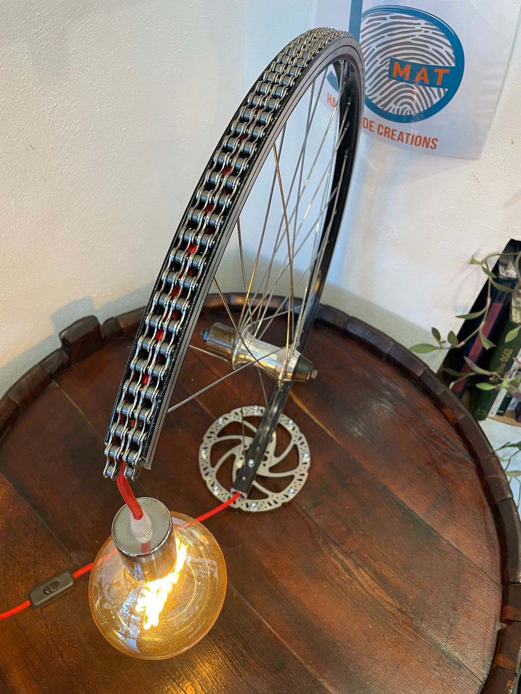 Bicycle wheel lamp