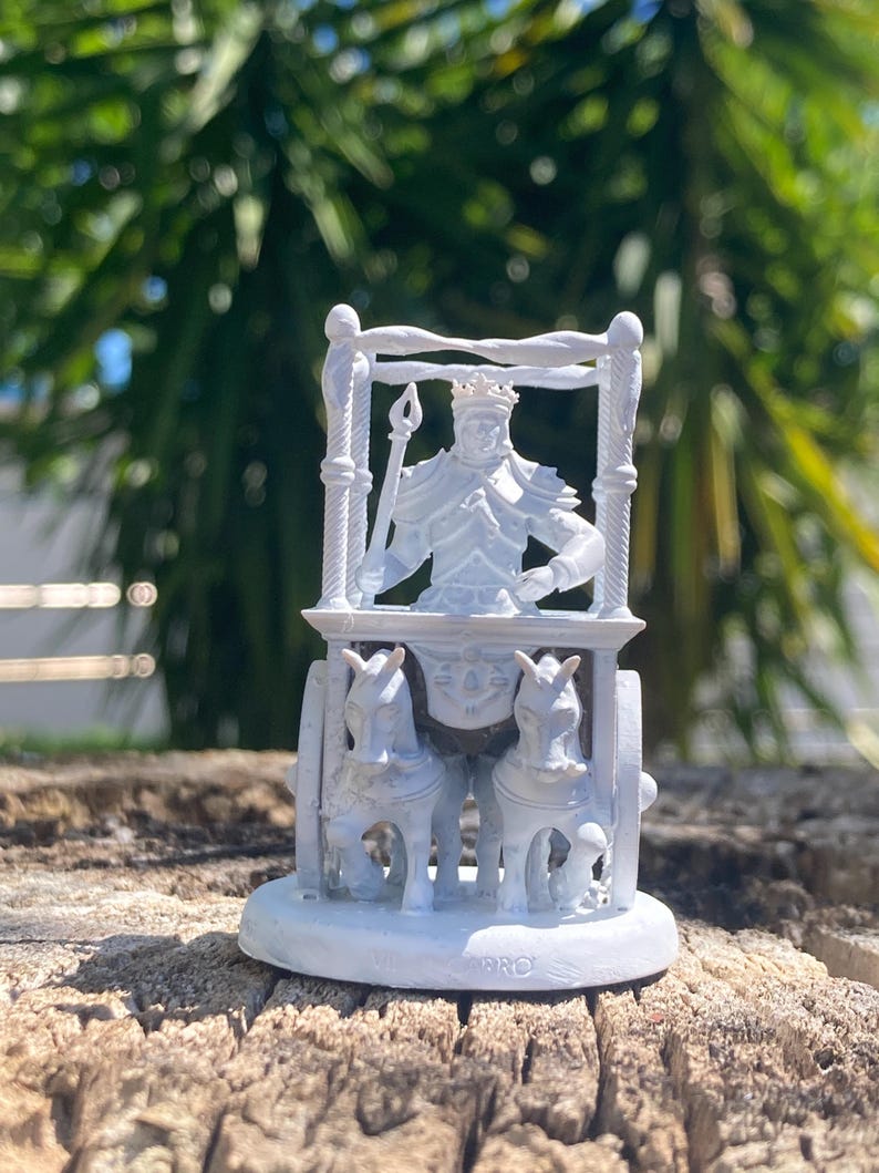 Miniatura Carro arcano maggiore tarocchi da dipingere (mini 3D) - Major Arcana The Chariot Figurine to Paint (mini 3D)