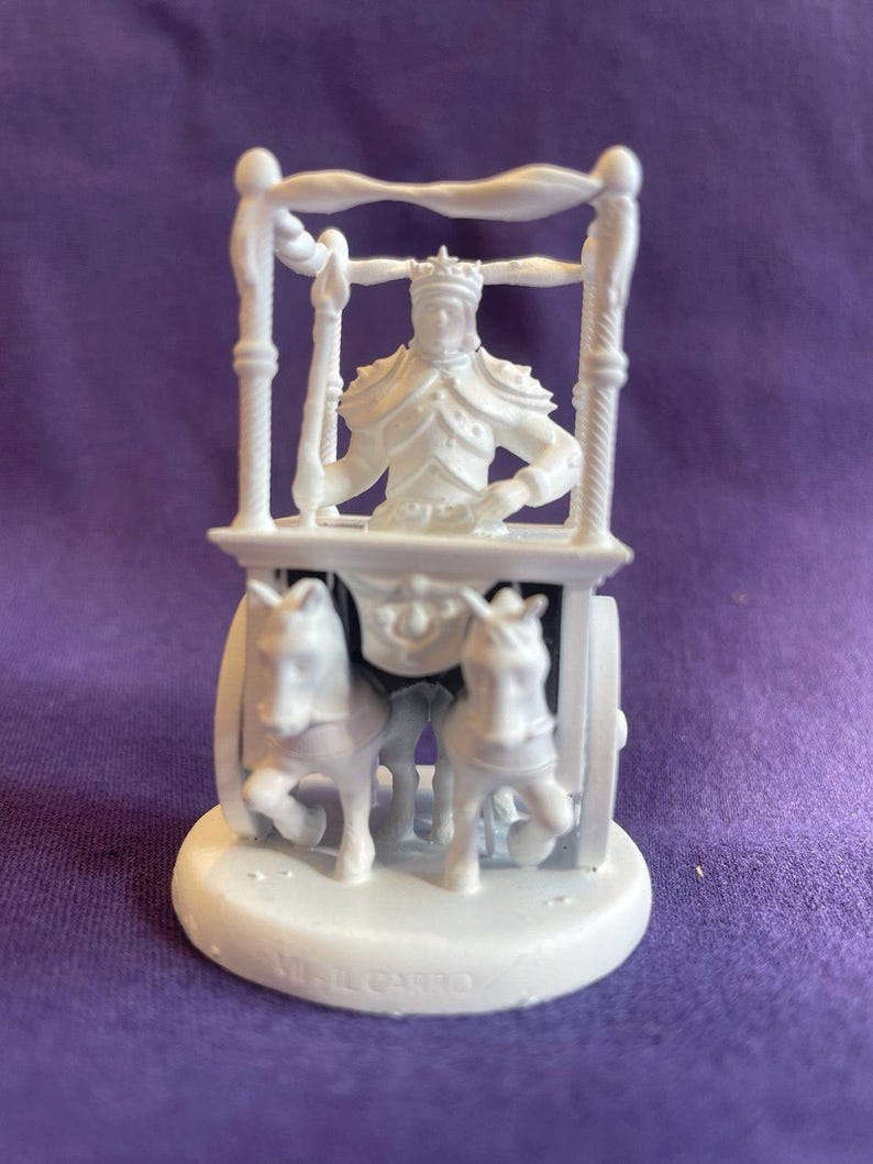 Miniatura Carro arcano maggiore tarocchi da dipingere (mini 3D) - Major Arcana The Chariot Figurine to Paint (mini 3D)