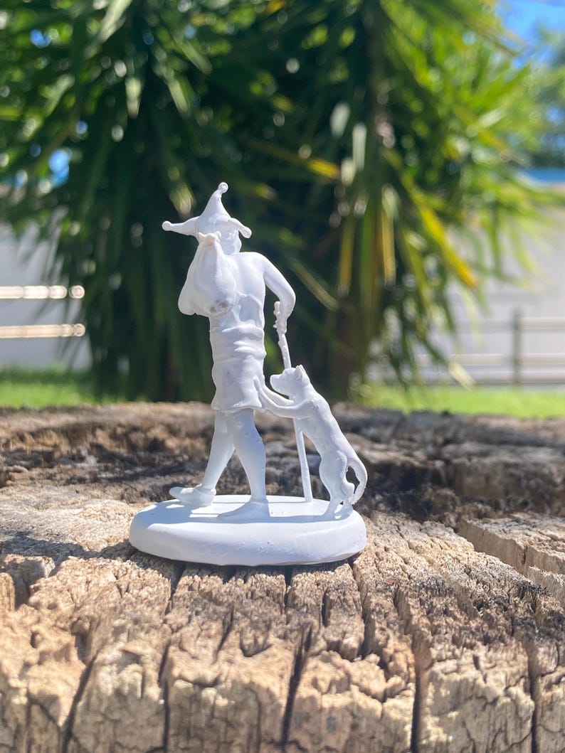 Miniatura Matto arcano maggiore tarocchi da dipingere (mini 3D) - Major Arcana The Fool Figurine to Paint (mini 3D)
