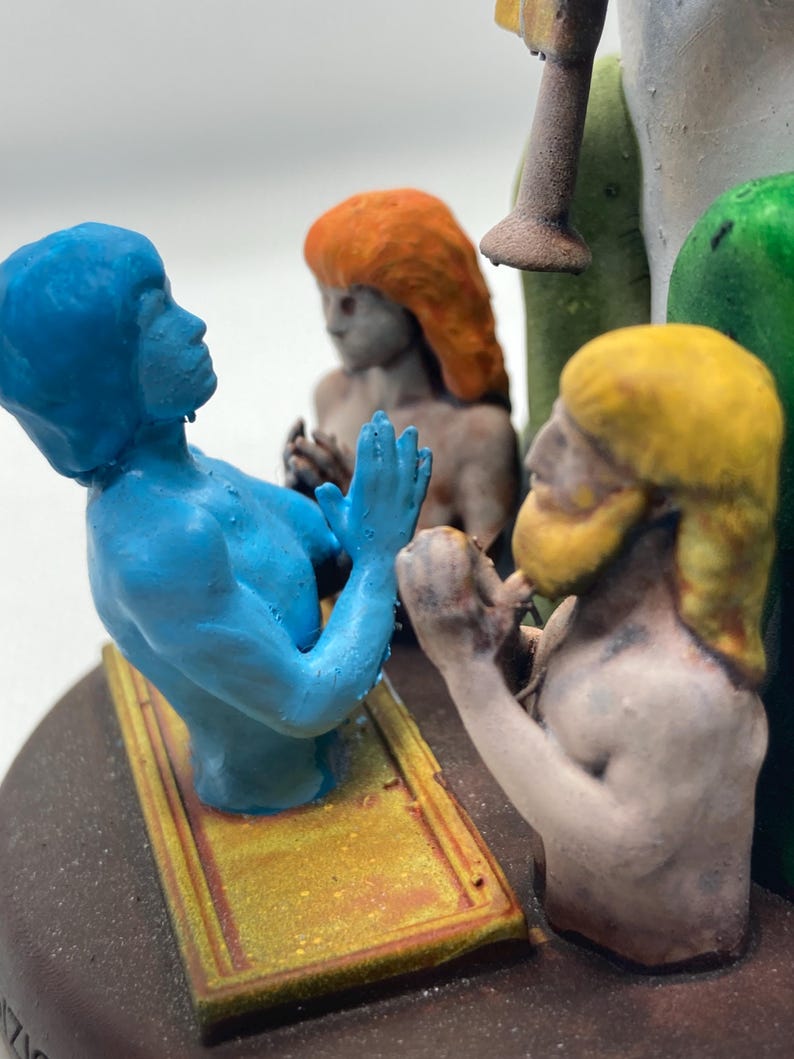Statuina Giudizio arcano maggiore XX tarocchi dipinta a mano - Major Arcana XX Tarot Figurine Judgment Hand Painted