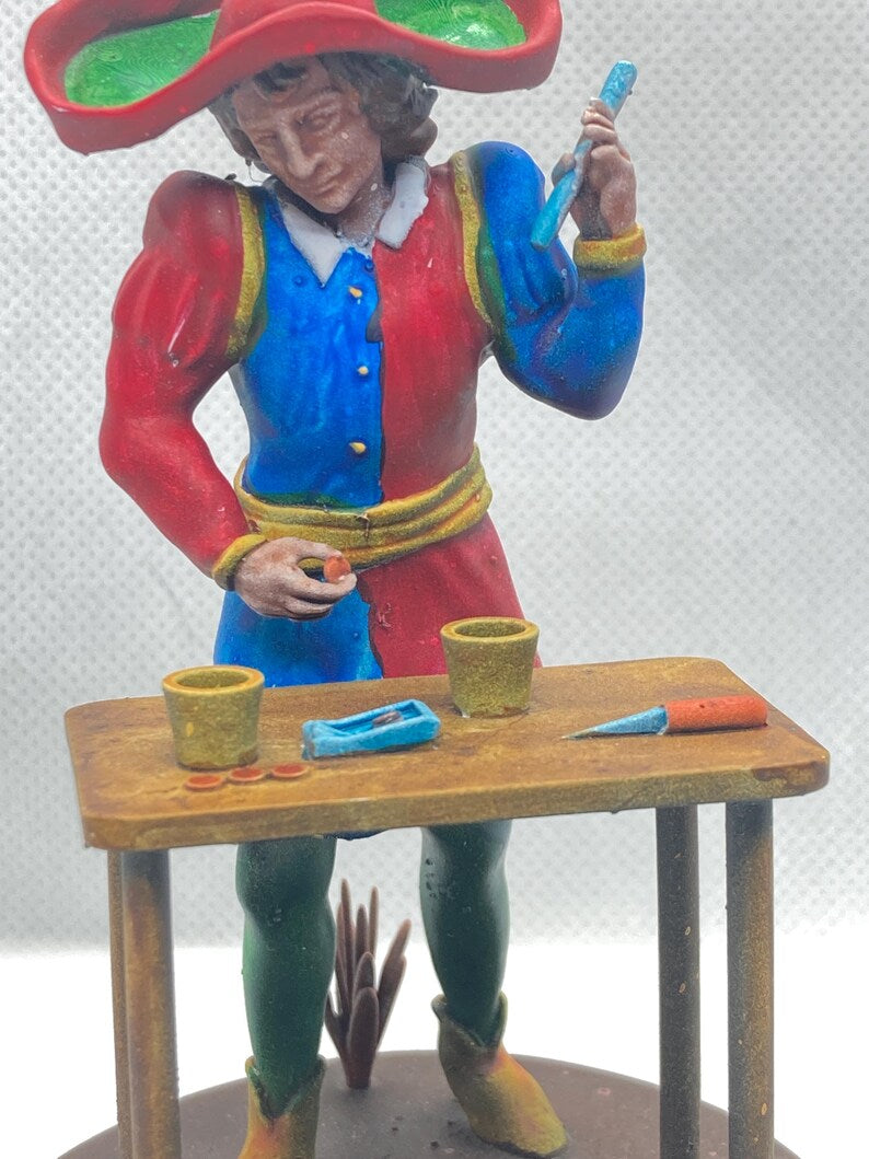 Statuina Bagatto Mago arcano maggiore I tarocchi dipinta a mano - Major Arcana I Tarot Magician Figurine Hand Painted