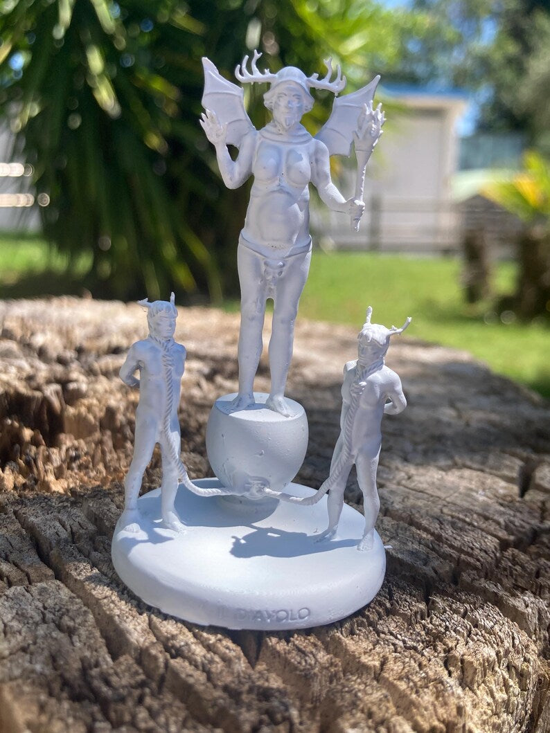 Miniatura Il Diavolo arcano maggiore tarocchi da dipingere (mini 3D) - Major Arcana Devil Figurine to Paint (mini 3D)