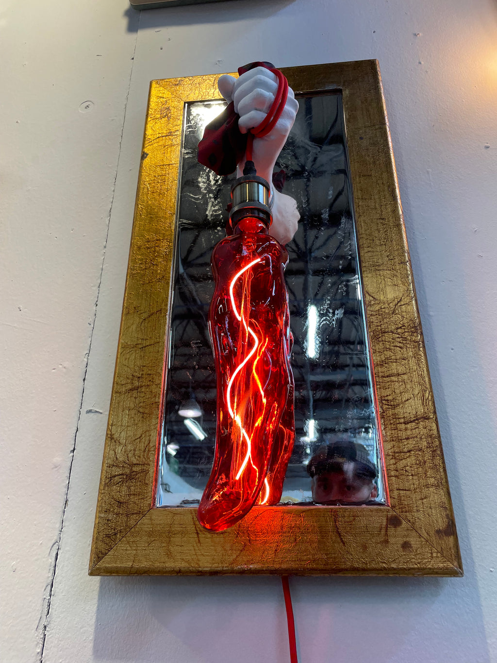 Quadro lampada peperone rosso